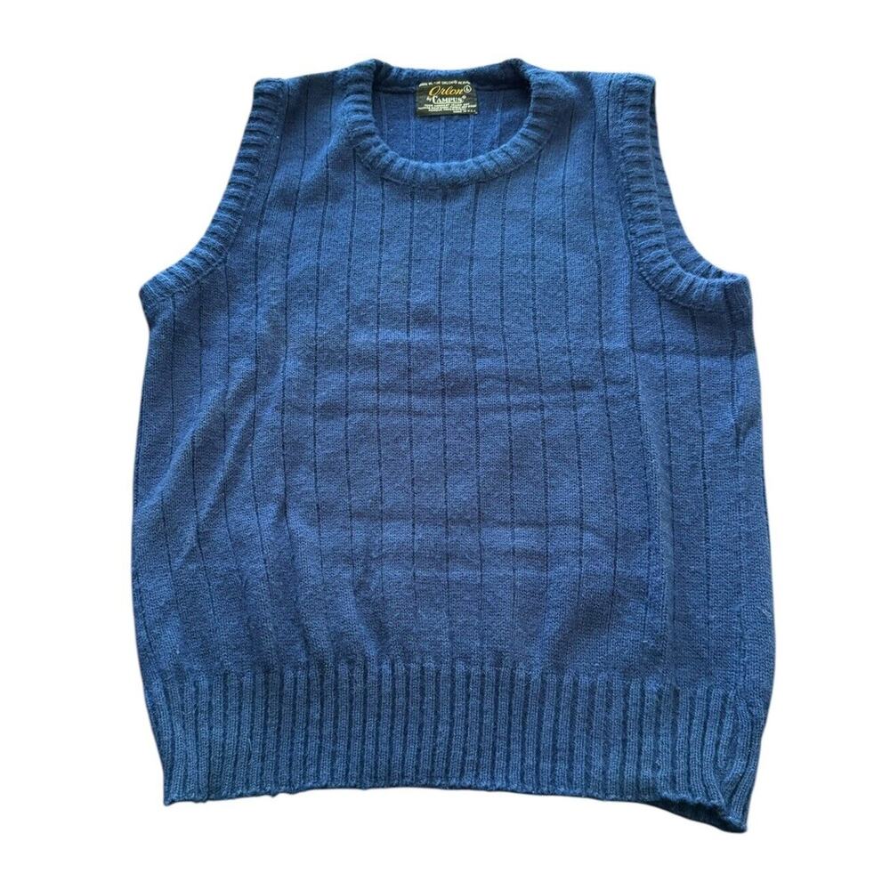VTG Sweater Vest Top Large Expressions by Campus Virgin Orlon Acrylic USA Made